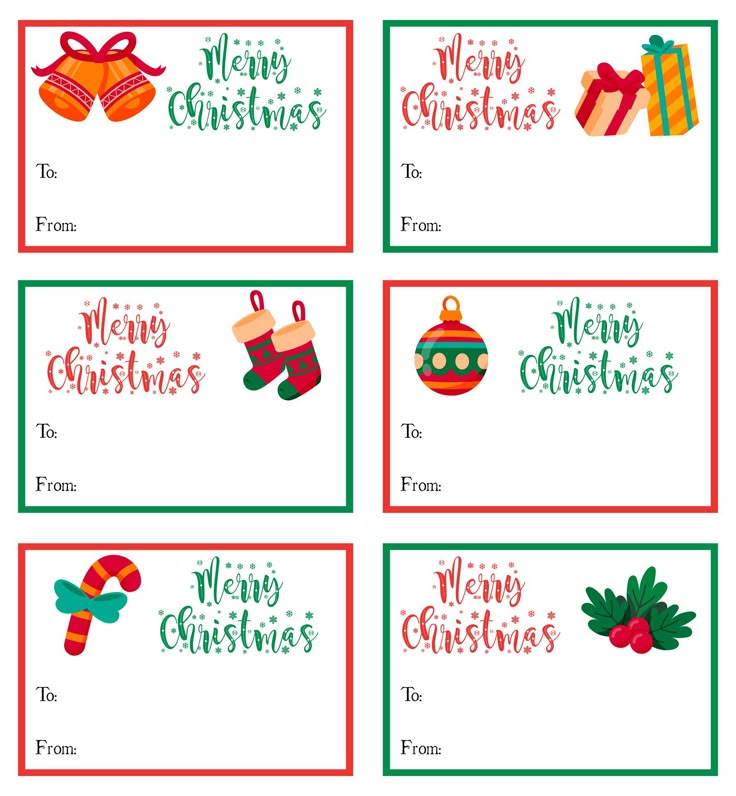 10 Best Customizable Christmas Gift Tags PDF
