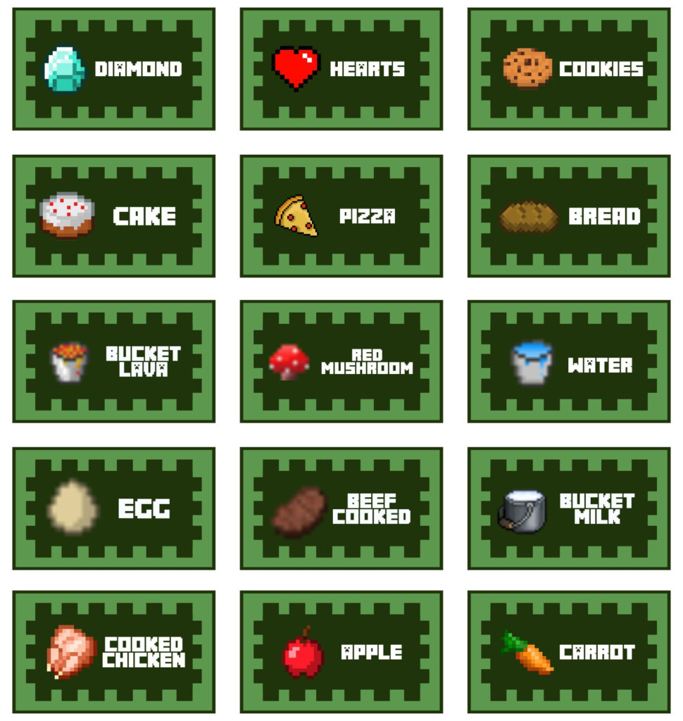10 Best Free Minecraft Printable Food Labels PDF For Free At Printablee 