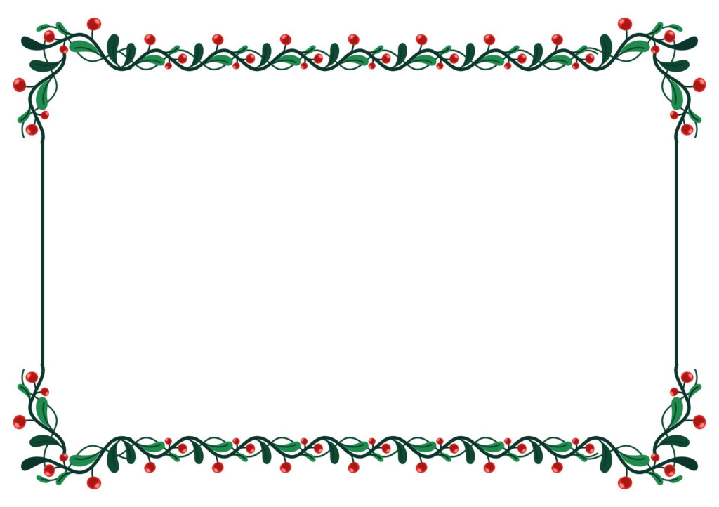10 Best Printable Christmas Borders Landscape PDF For Free