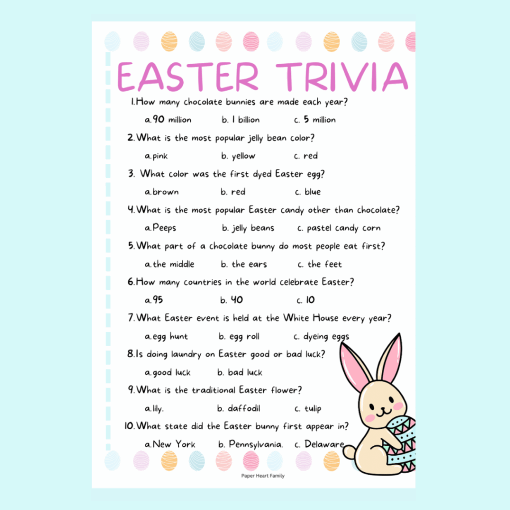 11 Free Printable Easter Games For Kids And Families