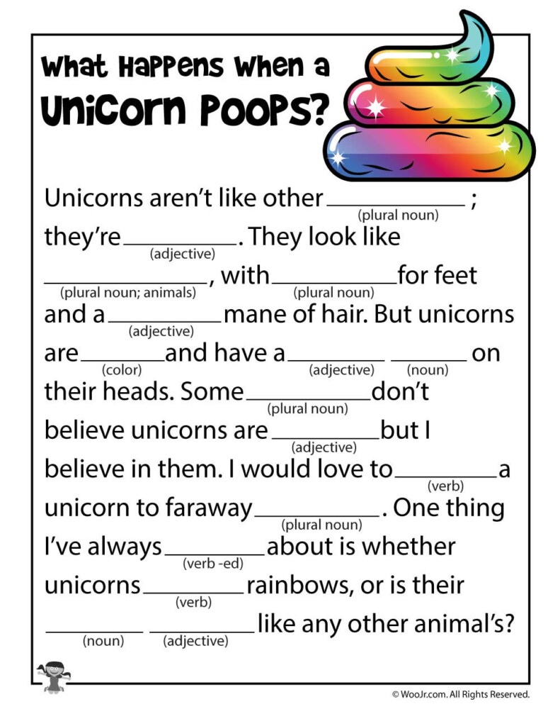 20 Mad Libs Printable Worksheets Printable Madlibs