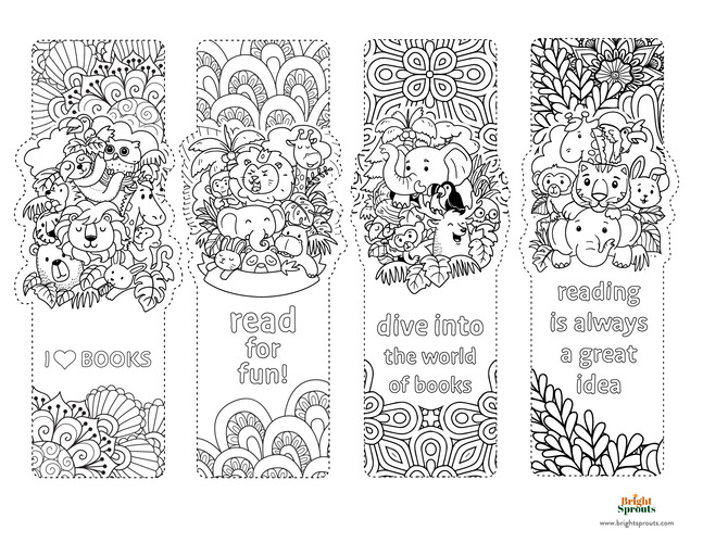 28 Free Printable Coloring Bookmarks For Every Readers