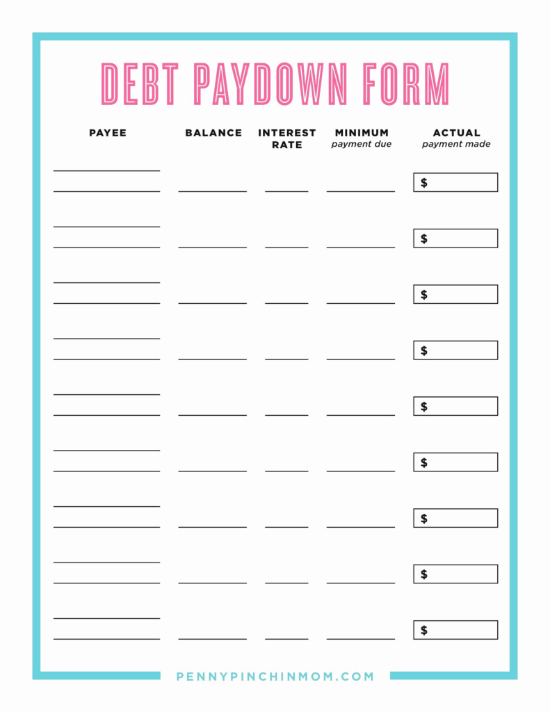 30 Debt Payoff Worksheet Pdf Worksheets Decoomo