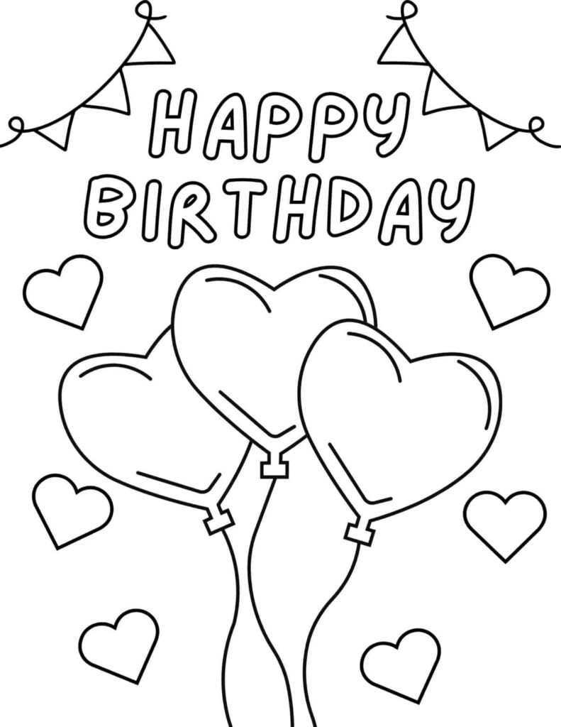 30 Free Printable Happy Birthday Coloring Pages For Kids Prudent 