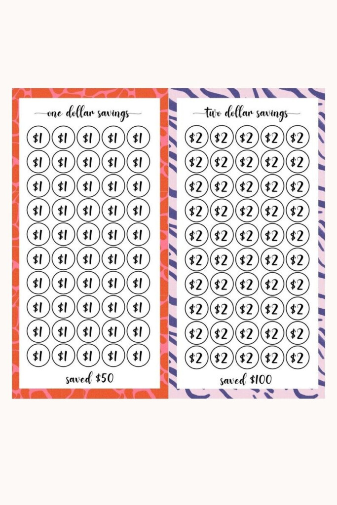 A6 Savings Challenge Free Printable