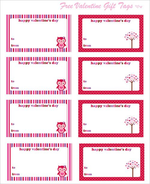 Add A Personal Touch To Your Valentine 39 s Gifts With Printable Gift Tags
