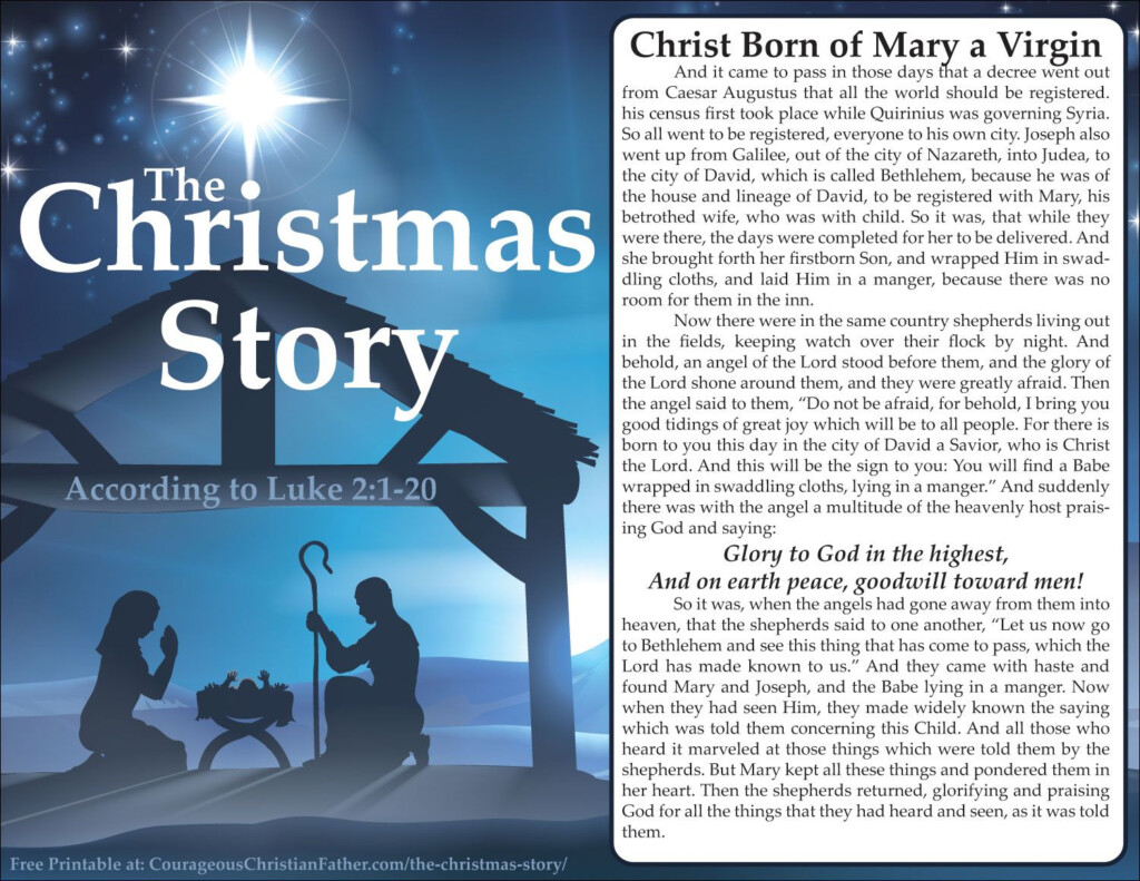 Biblical Free Printable Christmas Story Printable Templates Free