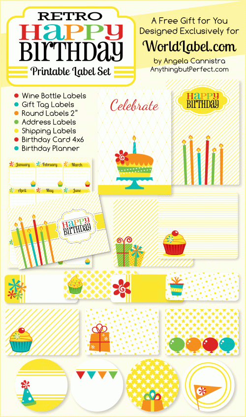 Birthday Labels Free Printable Printable Free Templates