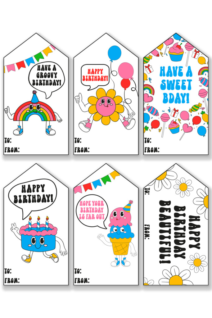 Birthday Tags Printable Set Retro Mom Envy