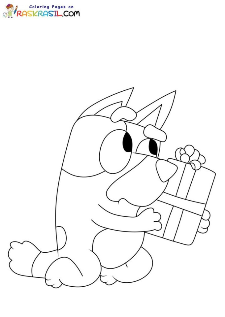 Bluey Christmas Coloring Pages Free Printable Printable Educational 