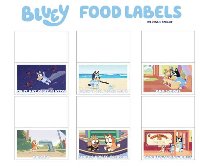 Bluey Party Food Labels In 2021 Bluey Party Party Invitations Kids 
