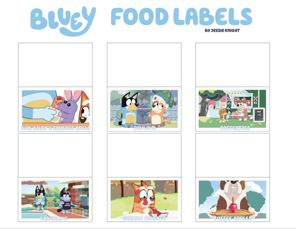 Bluey Party Food Labels In 2022 2nd Birthday Party Themes Boy 