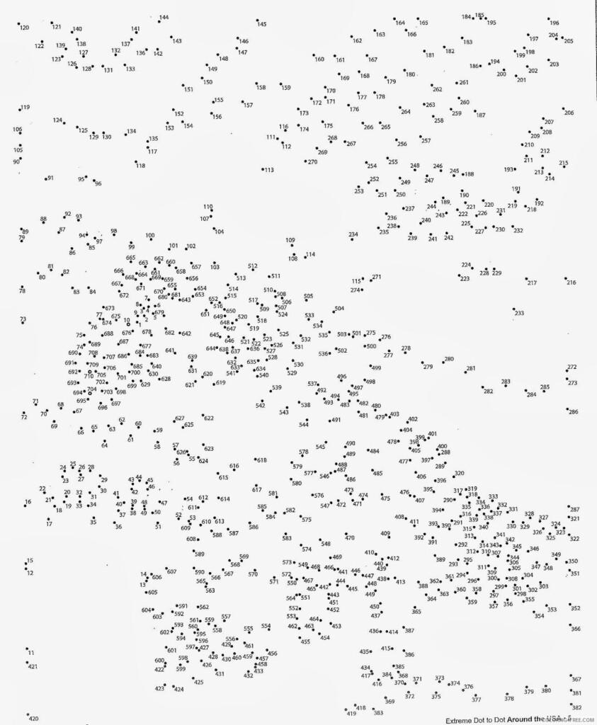 Challenging Dot To Dot Free Printables There Are 959 Dots To Connect In 