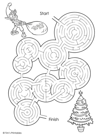Christmas Maze Printable Christmas Printables