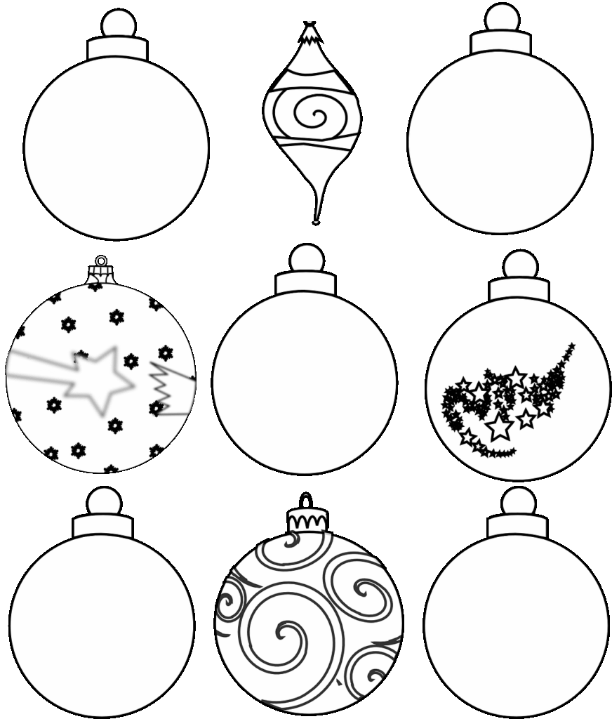 Christmas Ornaments Coloring Pages Printable Warehouse Of Ideas