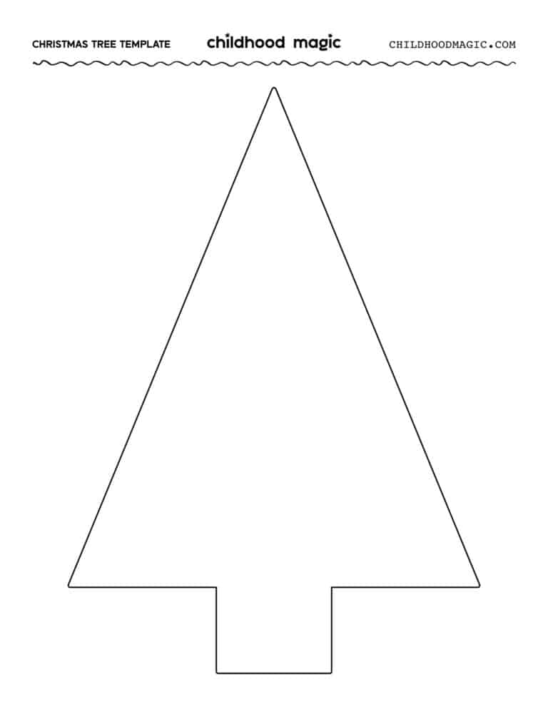 Christmas Tree Outline Childhood Magic