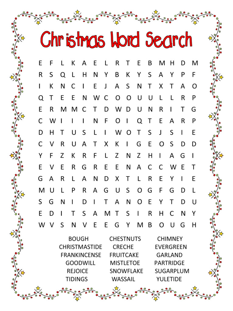 Christmas Word Search Puzzle Printable Word Search Maker