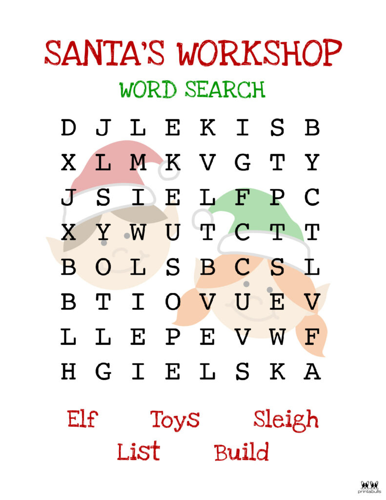 Christmas Word Searches 25 Free Printables PrintaBulk