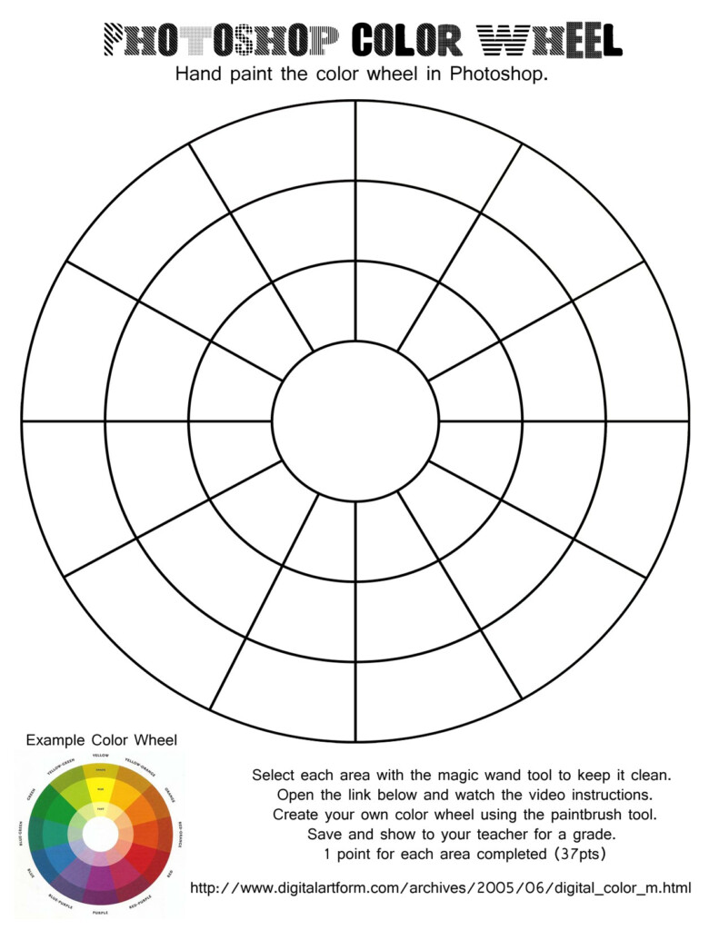 Color Wheel Worksheet Printable Life Skills In 2019 Color Wheel 