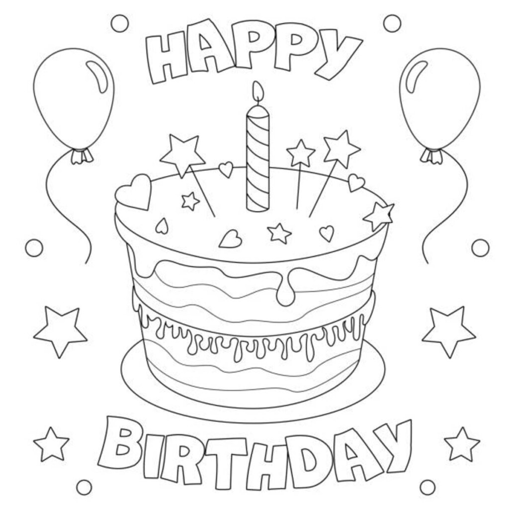 Color Your Own Birthday Card Printable