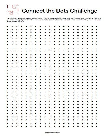 Connect The Dots Game Free Printable