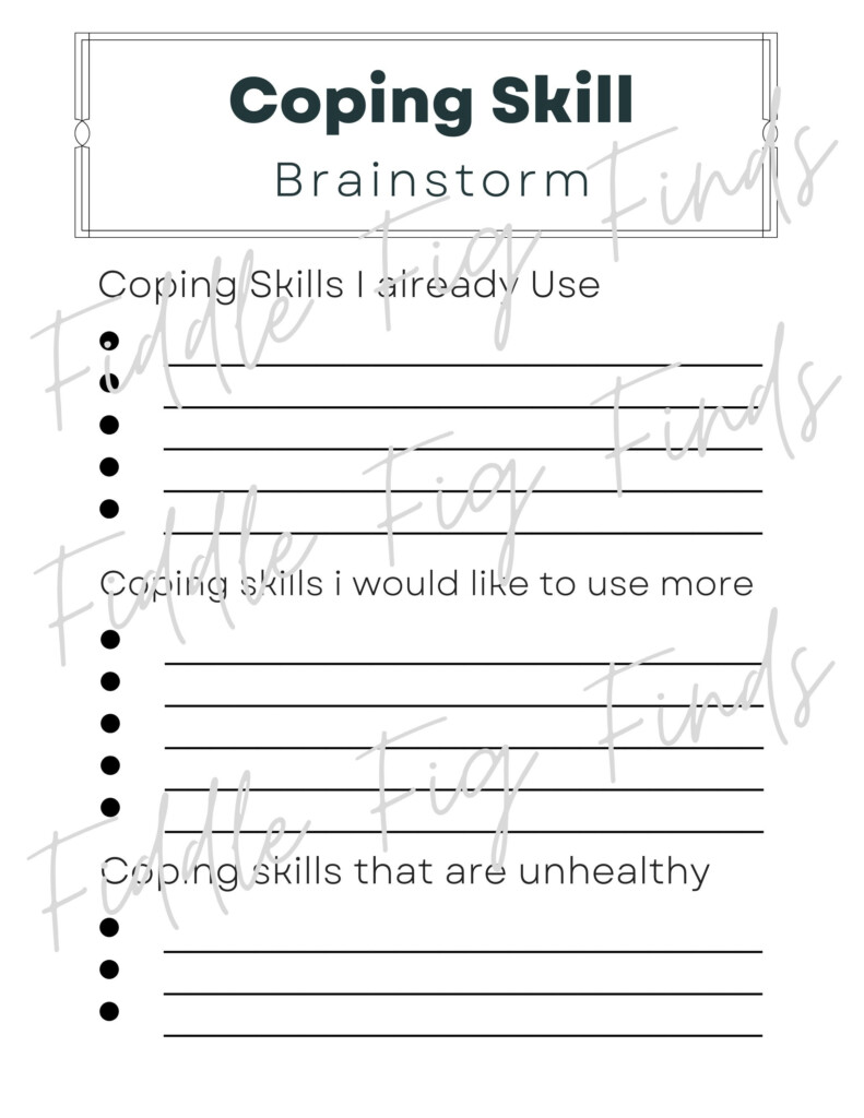 Coping Skills Worksheets Centervention Worksheets Library