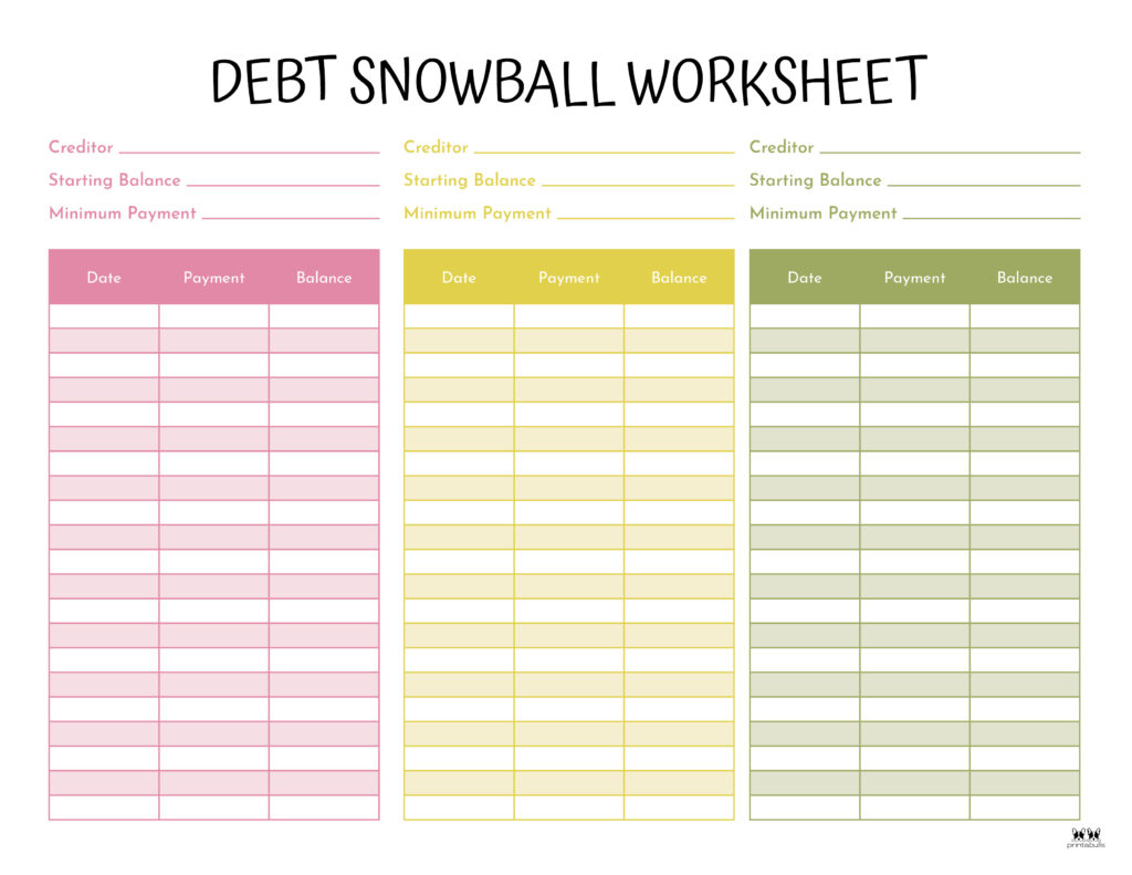 Debt Payoff Planner Free Printable Budget Planner Template 41 OFF