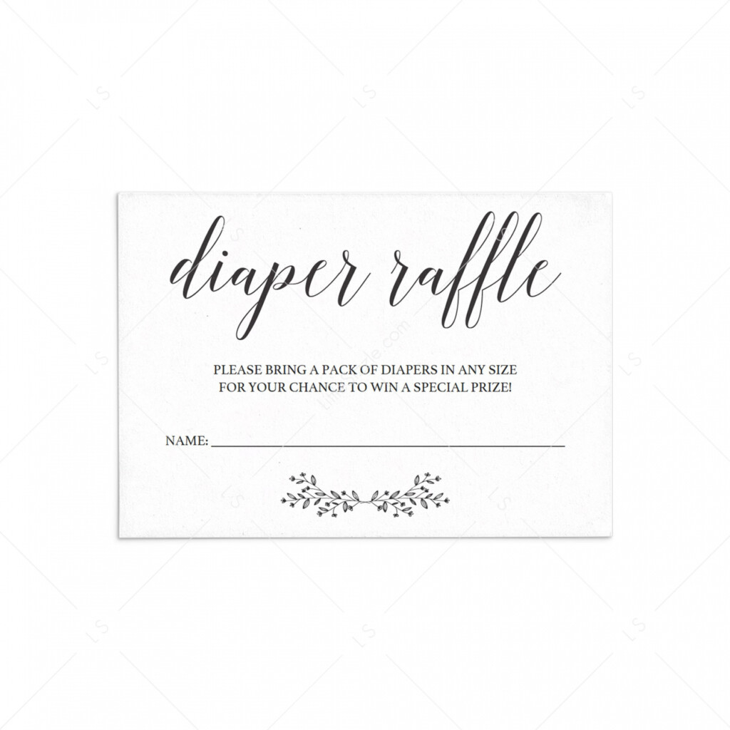 Diaper Raffle Template Free Printable FREE Printable HQ