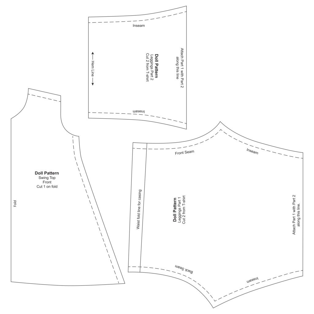 Doll Clothes Patterns 10 Free PDF Printables Printablee