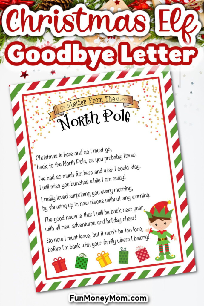 Elf On The Shelf Goodbye Letter Free Printable Elf Goodbye Letter 