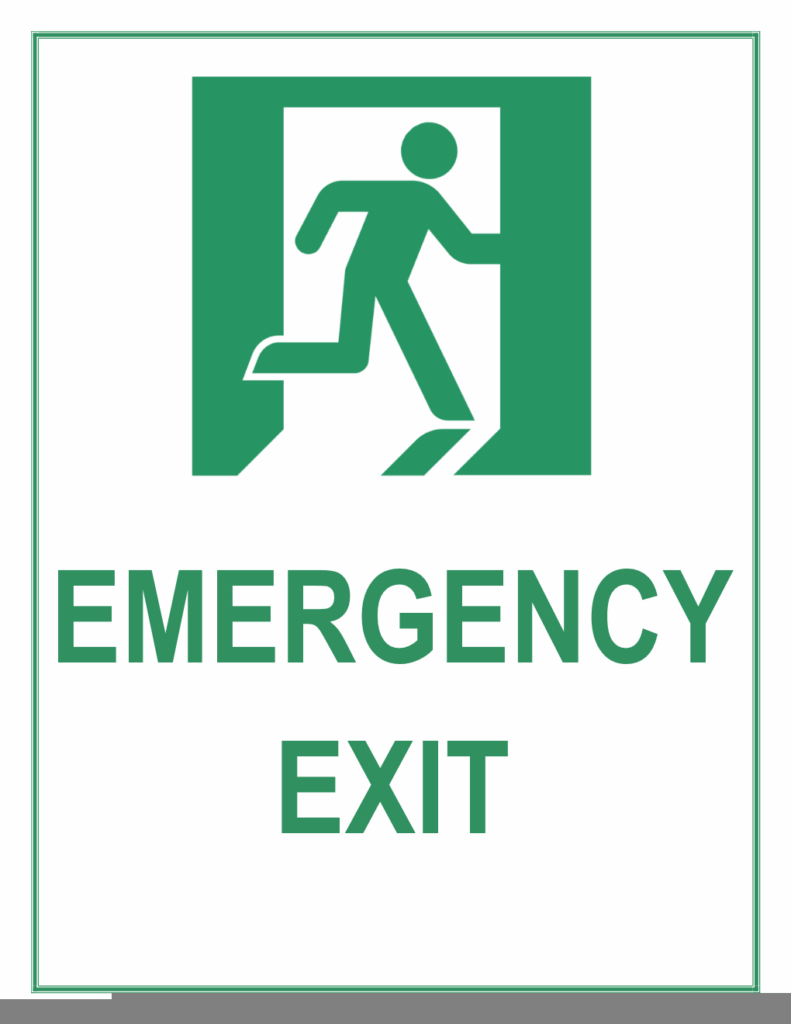 Emergency Exit Sign Free Printable Exit Signs Free Printable