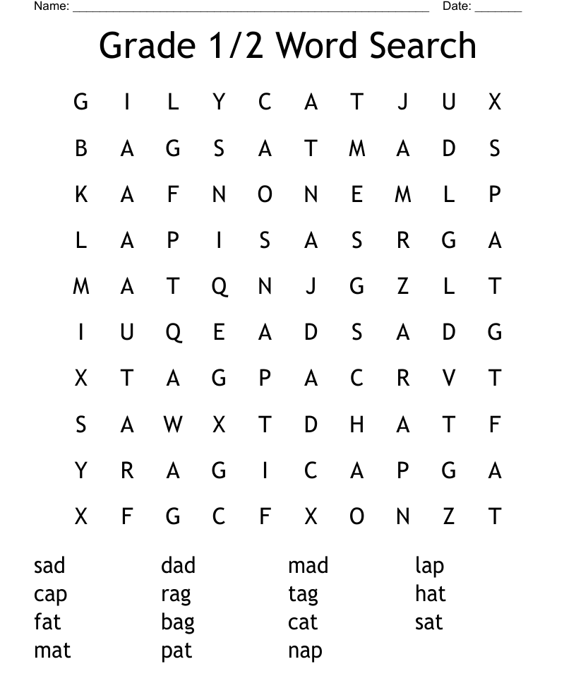 Fee Printable Third Grade Word Search Word Search Maker