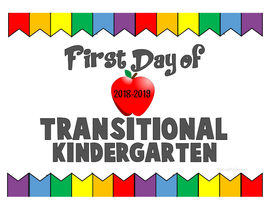 First Day Of Kindergarten Sign 2019 Free Printable Printable Word 