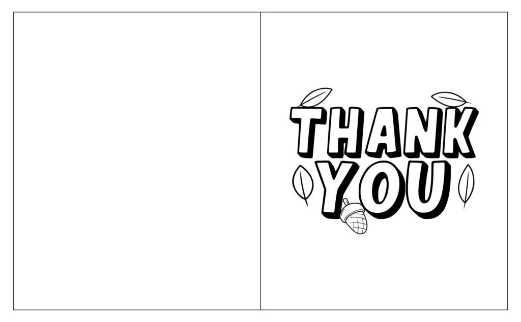 Foldable Free Printable Thank You Cards To Color