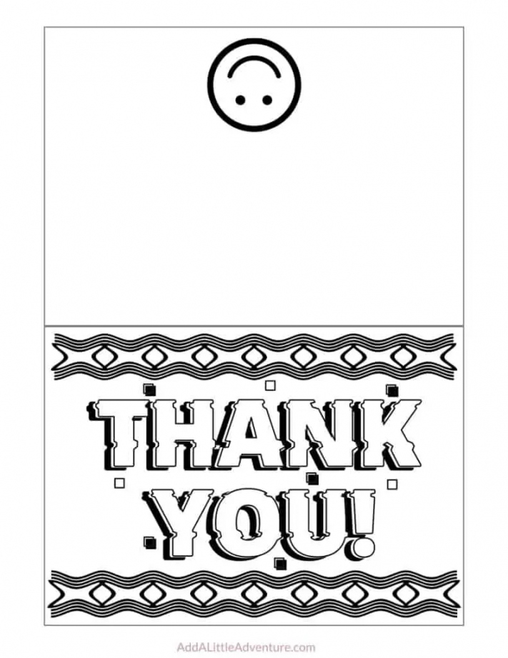 Foldable Free Printable Thank You Cards To Color FREE Printable HQ