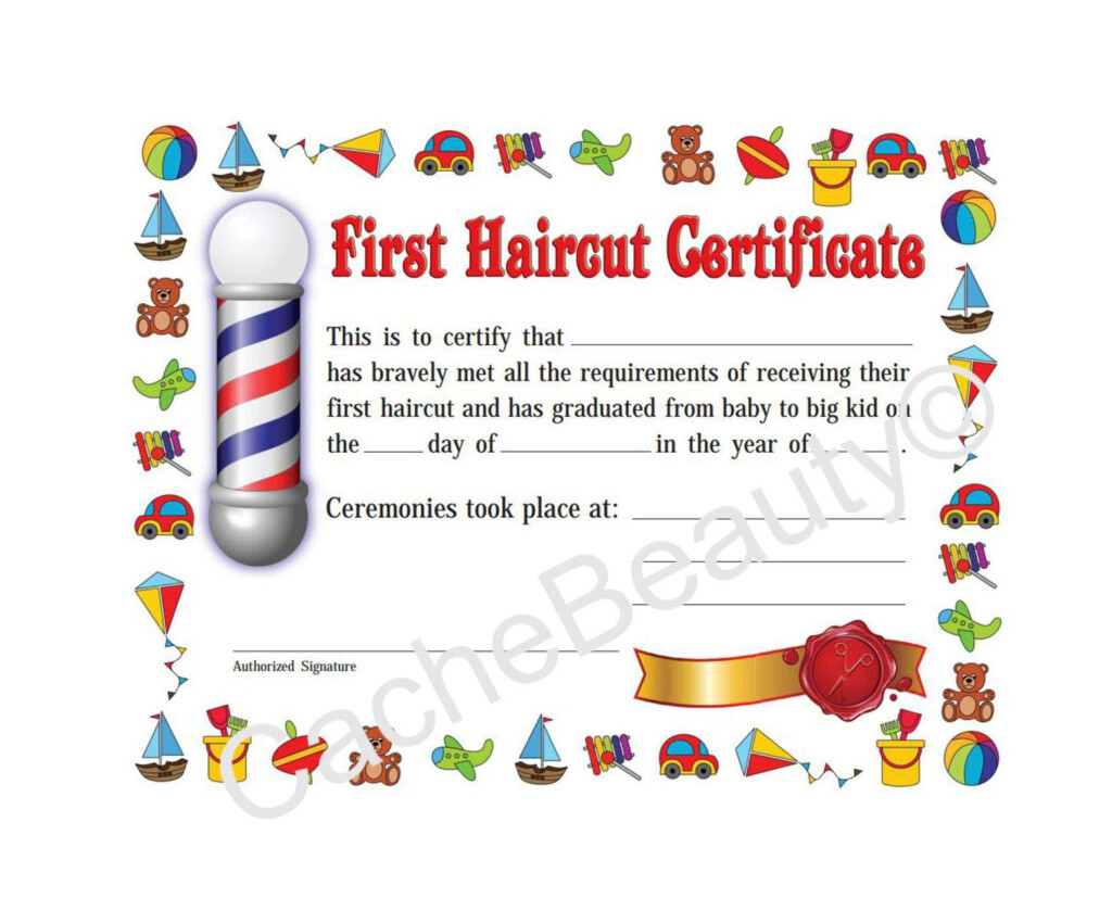 FREE Baby 39 s First Haircut Certificate Editable And 49 OFF