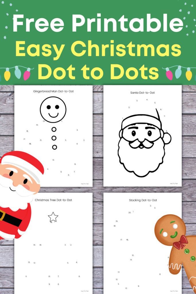 Free Christmas Dot To Dot Printables Instant Downloads 