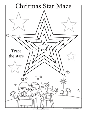 Free Christmas Maze Printables Brainy Maze