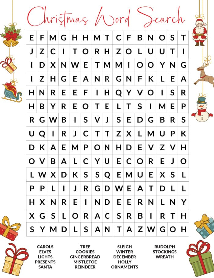 Free Christmas Printable Word Searches Word Search Pr Vrogue co
