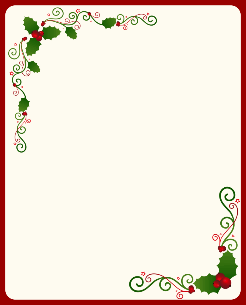 Free Christmas Stationary Printables FREE Printable A Z