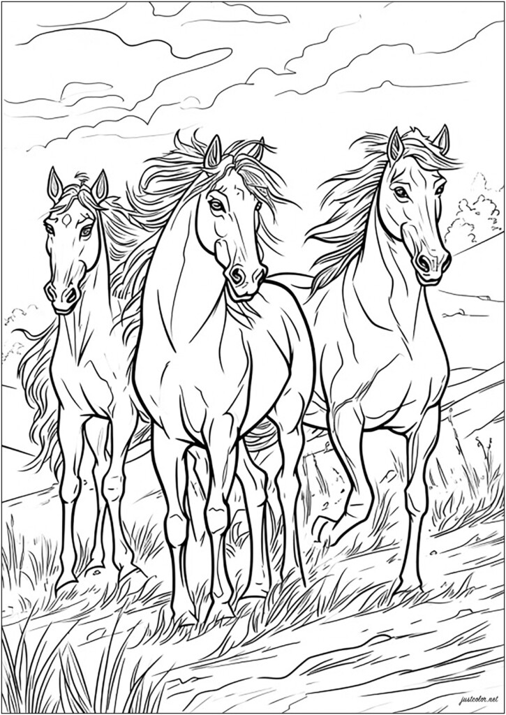 Free Coloring Pages Of Horses To Print Free Coloring Sheet Printables 