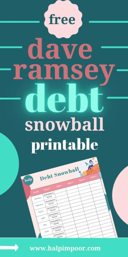 Free Dave Ramsey Debt Snowball Printable PDF Worksheet