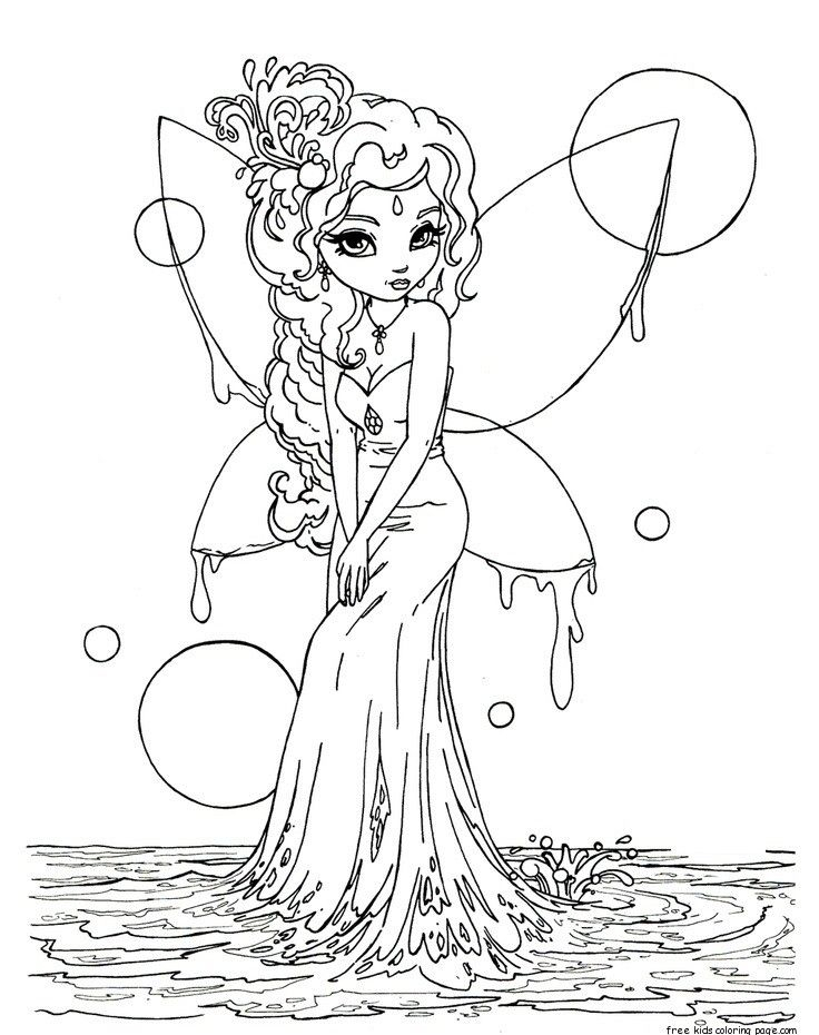 Free Fairy Coloring Pages Free Printable Download Free Fairy Coloring 