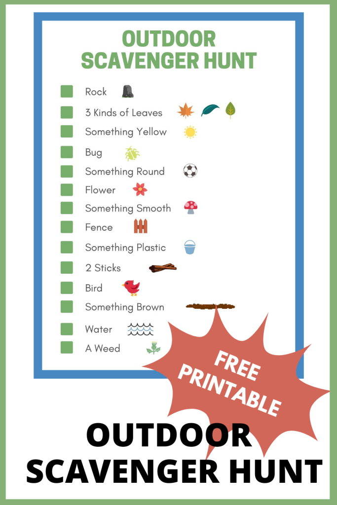 Free Outdoor Scavenger Hunt Printable Printable Online