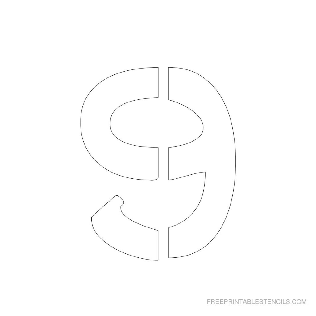 Free Printable 3 Inch Number Stencils 1 10