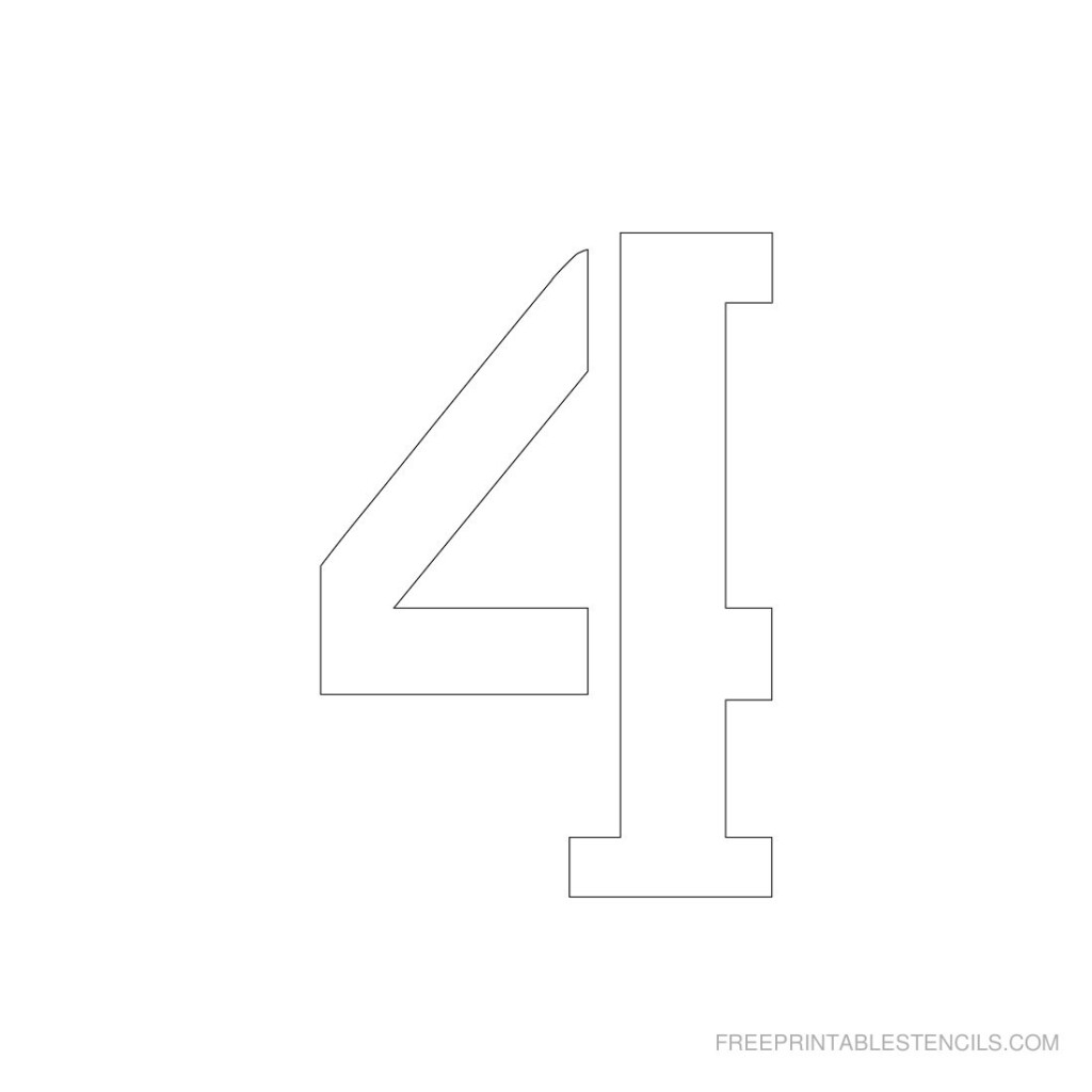 Free Printable 3 Inch Number Stencils 1 10