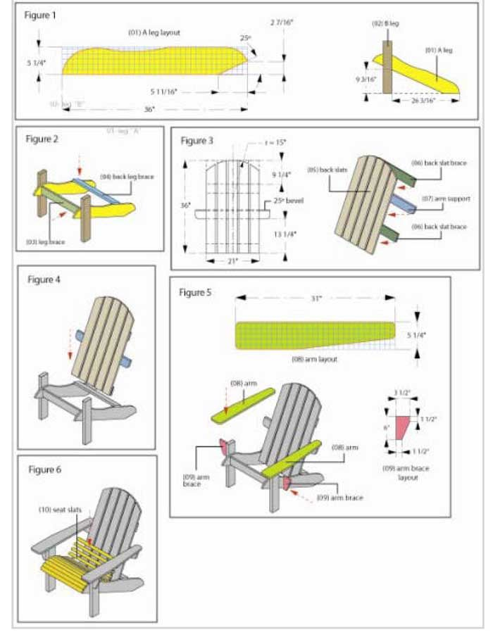 Free Printable Adirondack Chair Plans Web Make The Back Legs 