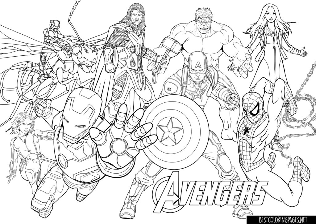Free Printable Avengers Coloring Pages Free Printable Coloring Pages