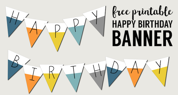 Free Printable Birthday Banner Ideas Paper Trail Design