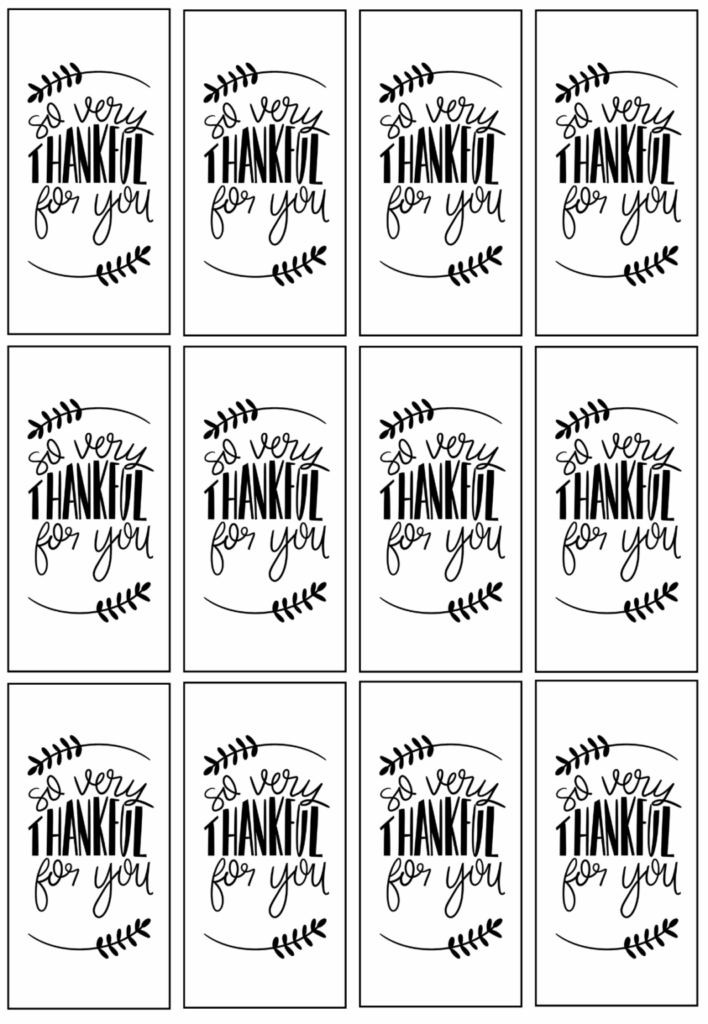 Free Printable Black And White Thank You Gift Tags
